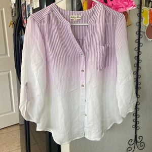 Pink white quarter sleeve